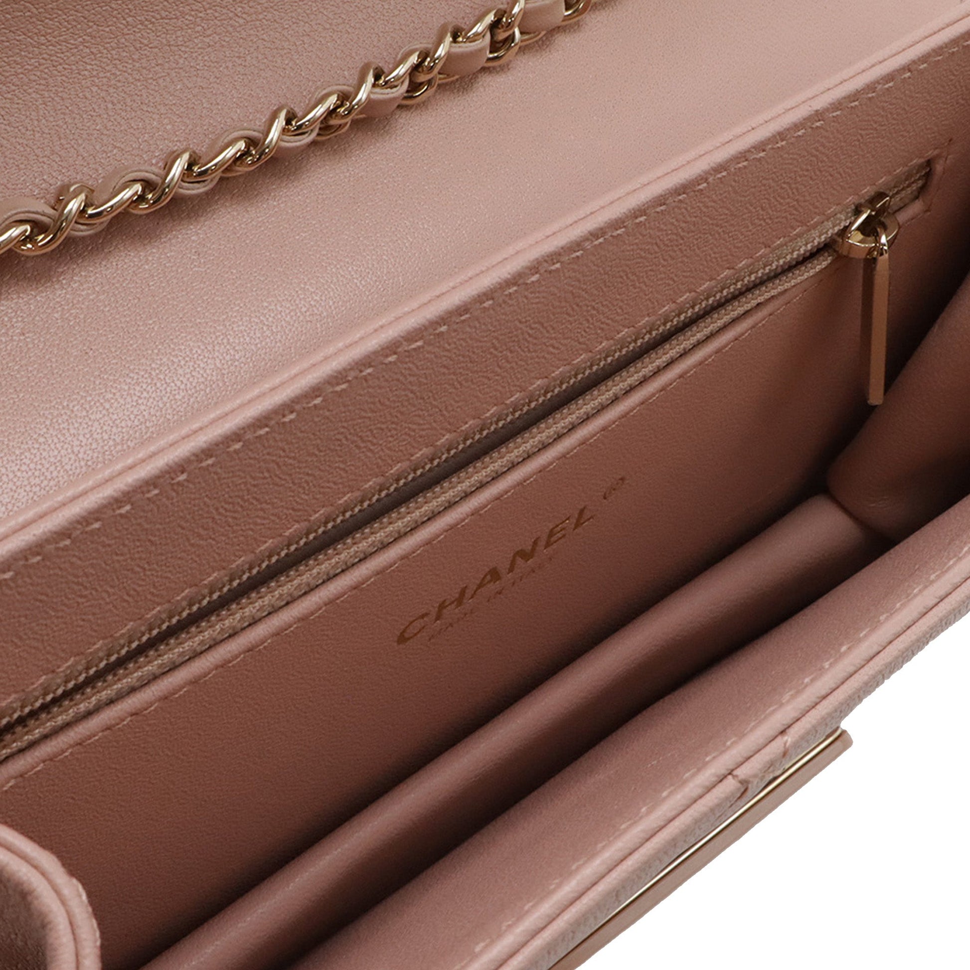 Chanel Mini Quilted Sheepskin Beauty Lock Flap