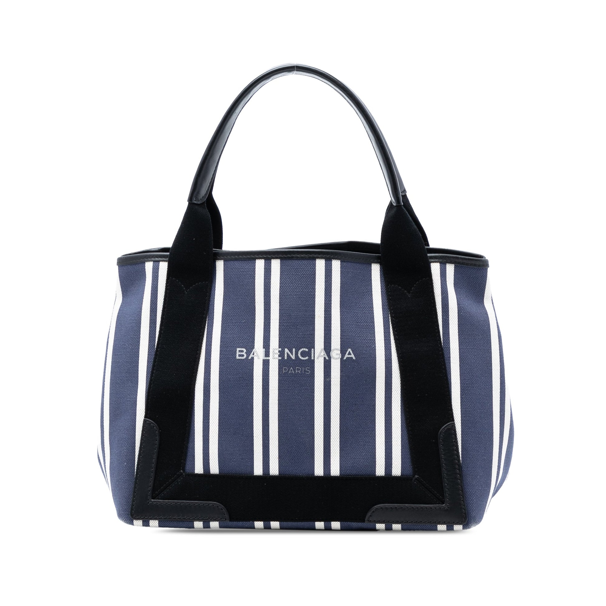 Canvas Striped Navy Cabas S