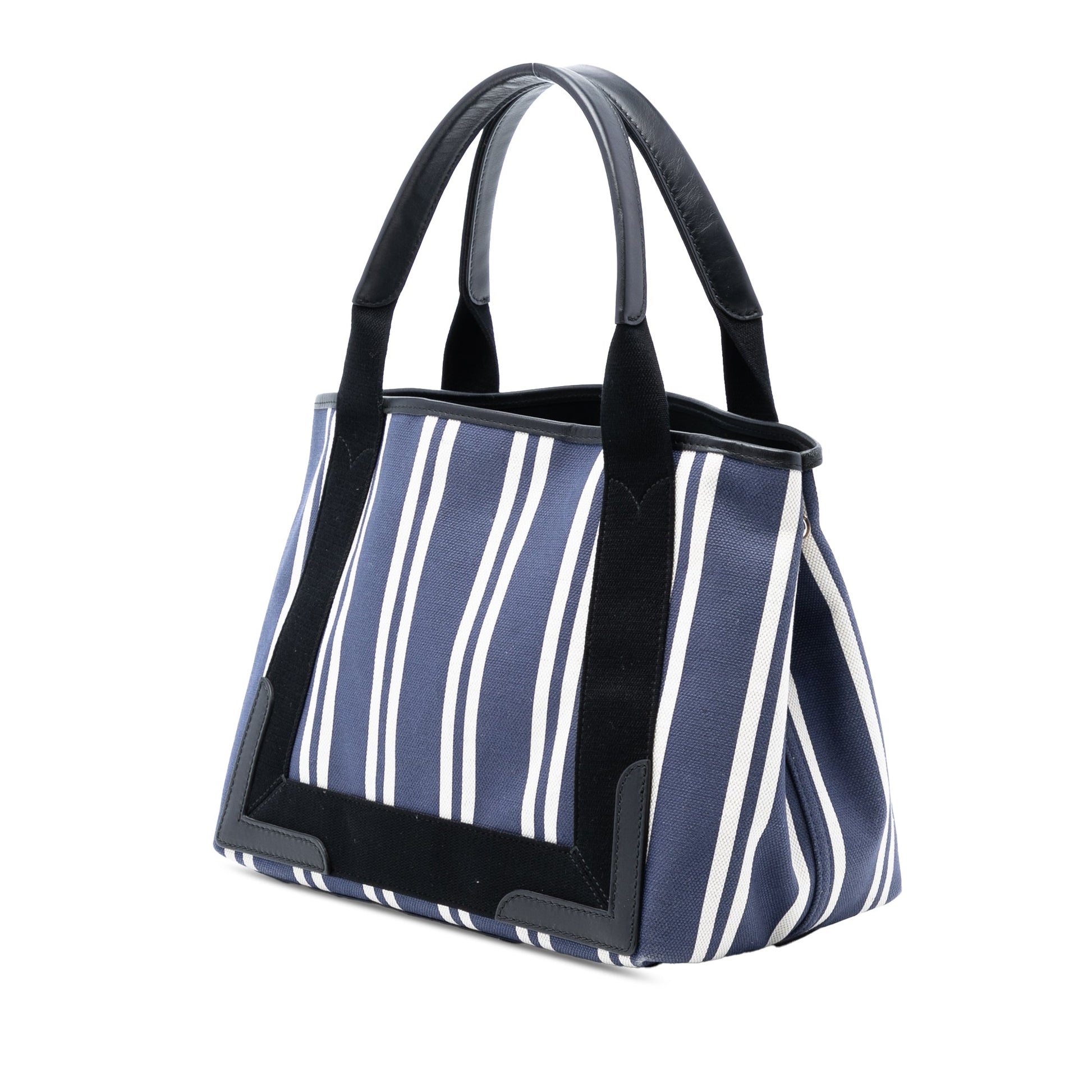 Canvas Striped Navy Cabas S