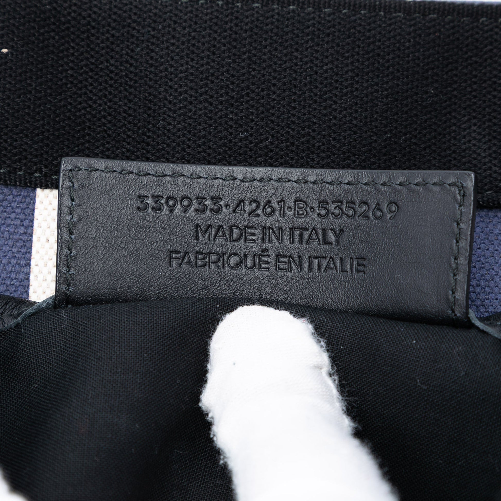 Canvas Striped Navy Cabas S