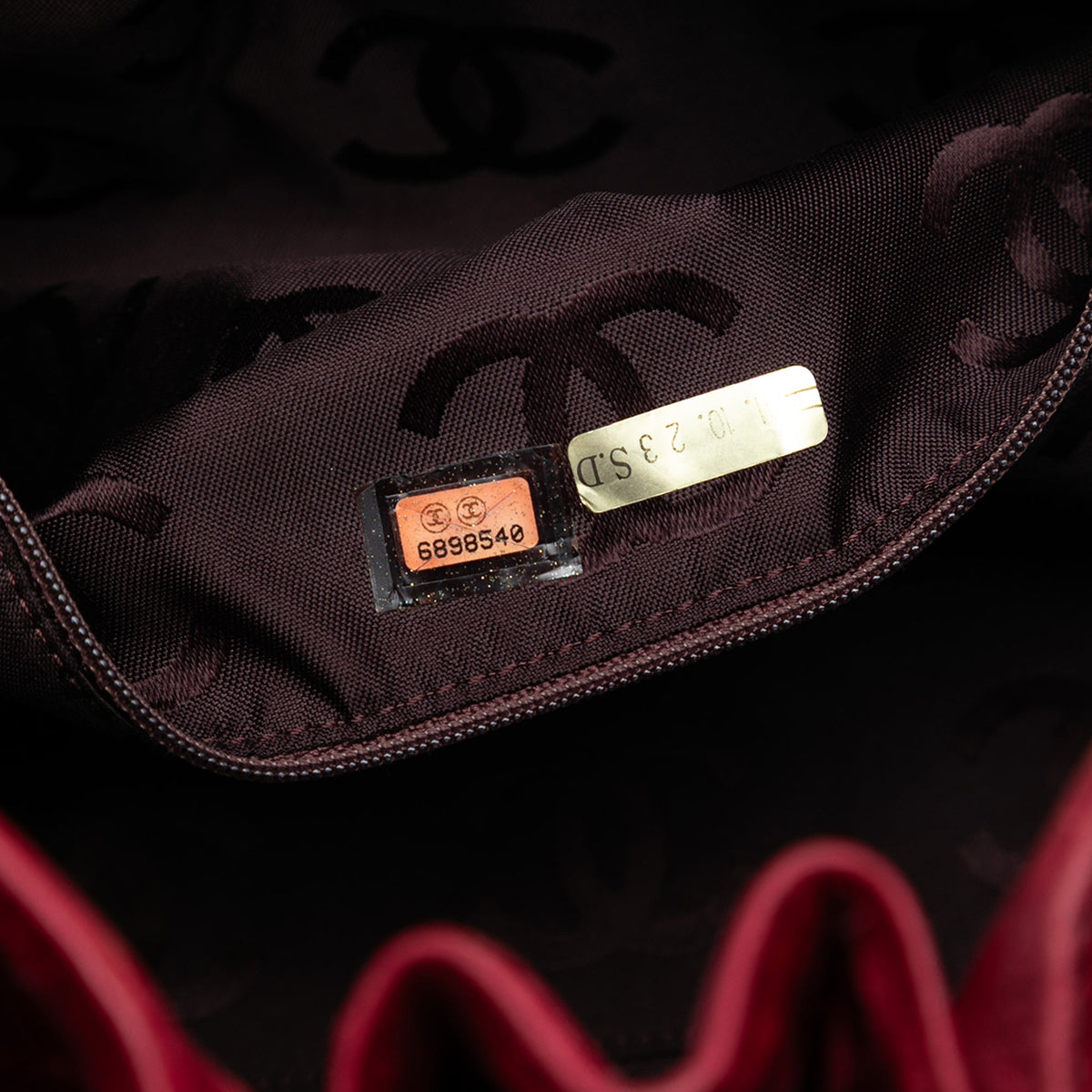 Chanel CC Quilted Velvet Top Handle Bag