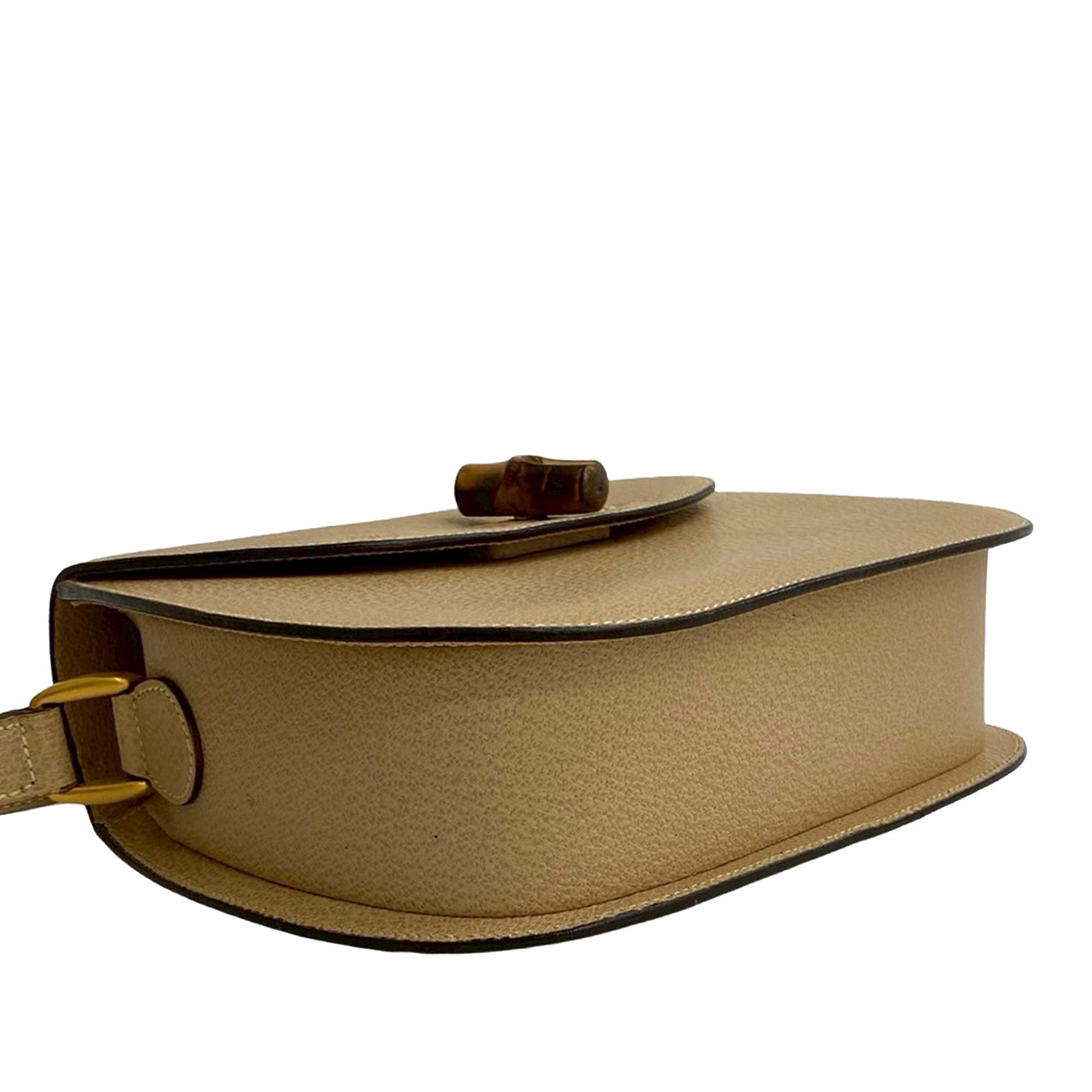 Gucci Grained Calfskin Bamboo Crossbody
