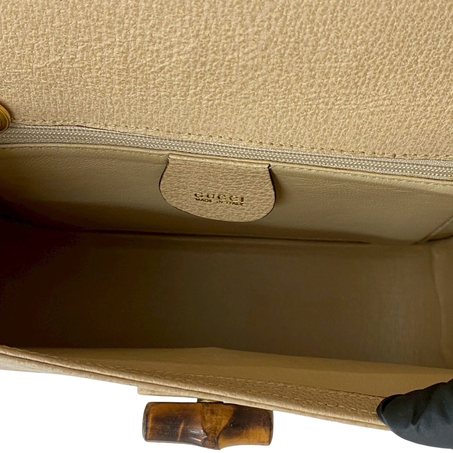 Gucci Grained Calfskin Bamboo Crossbody