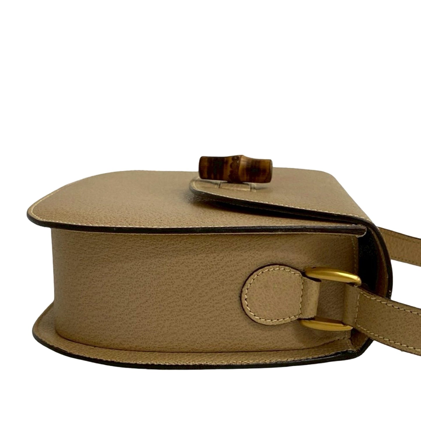 Gucci Grained Calfskin Bamboo Crossbody