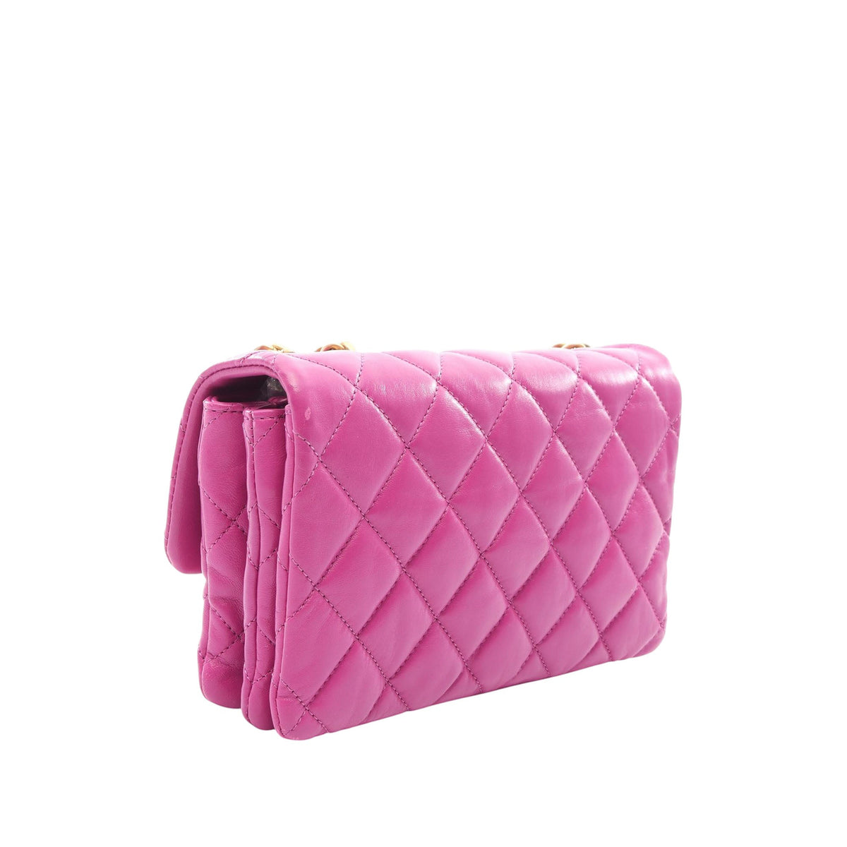 Chanel Small Quilted Lambskin On And On Chain Flap