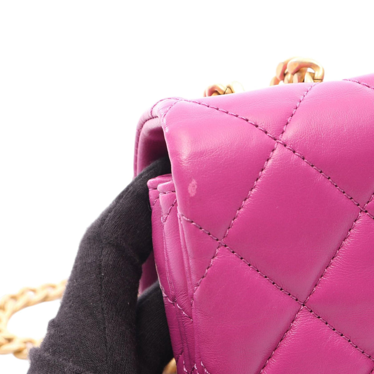 Chanel Small Quilted Lambskin On And On Chain Flap