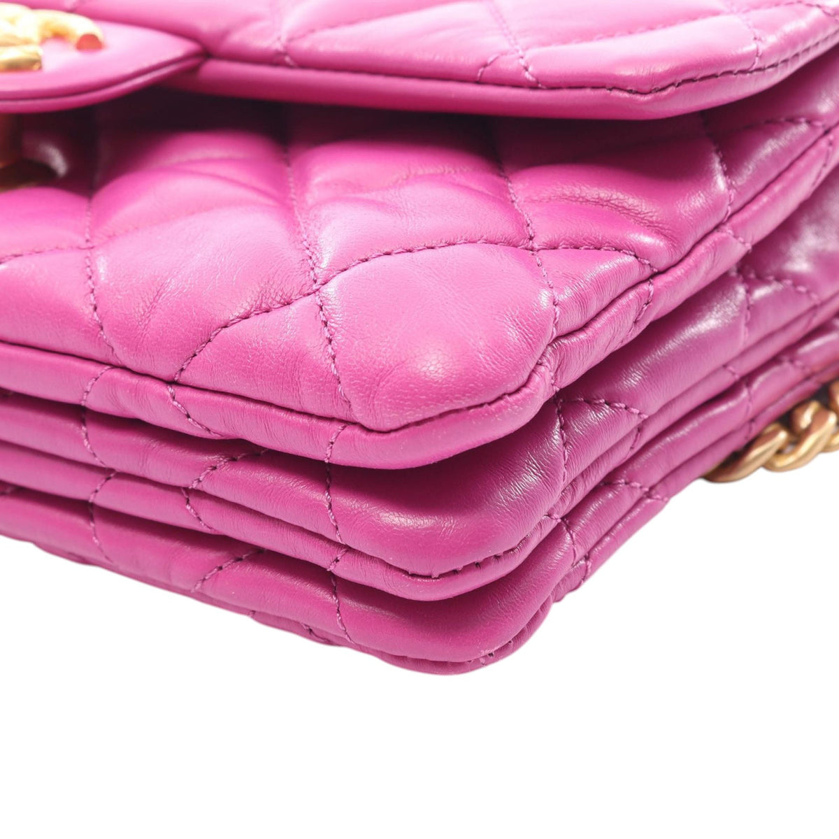 Chanel Small Quilted Lambskin On And On Chain Flap
