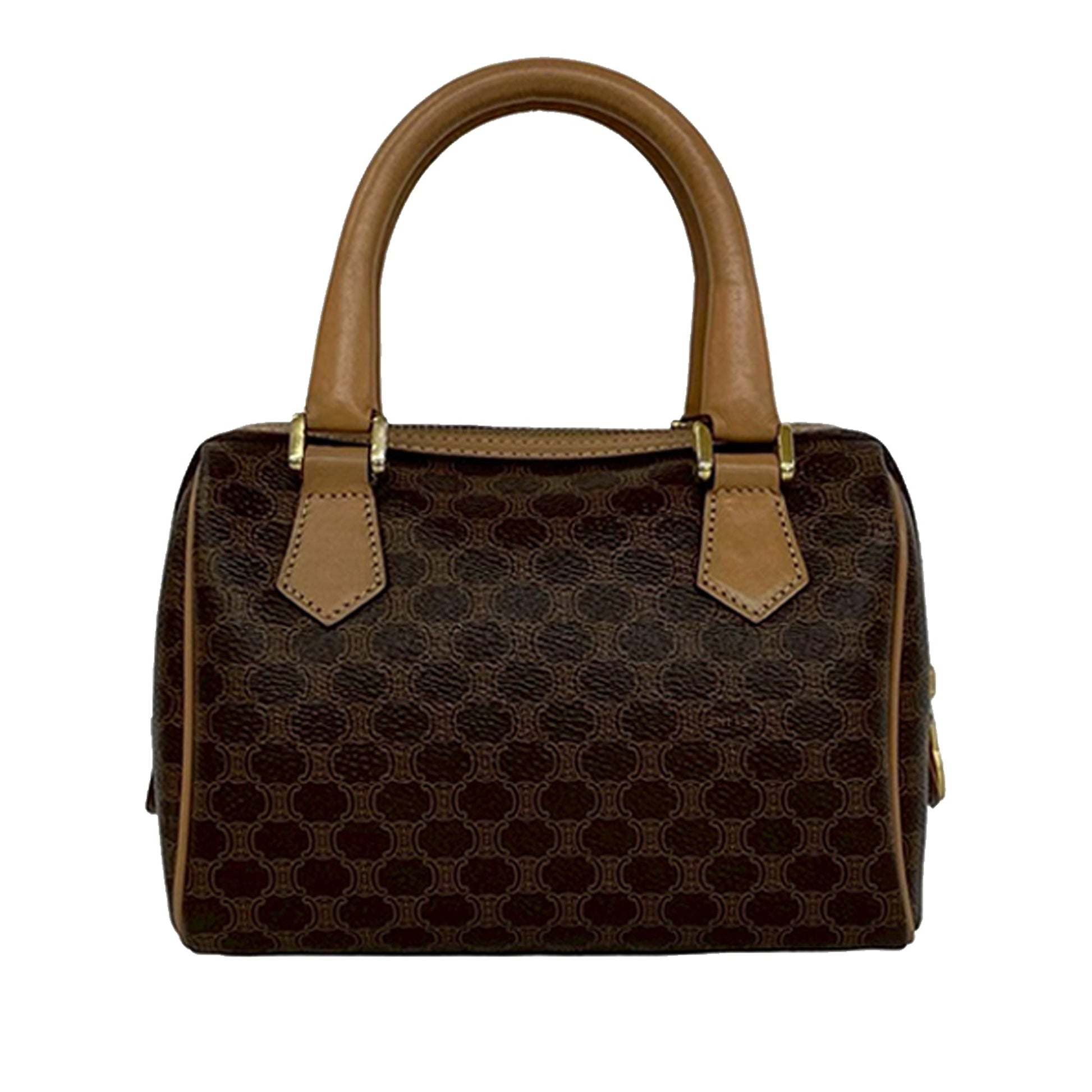 Celine Macadam Coated Canvas Satchel