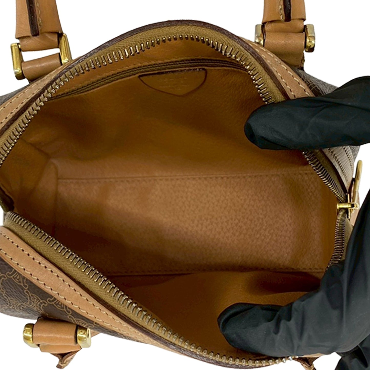 Celine Macadam Coated Canvas Satchel