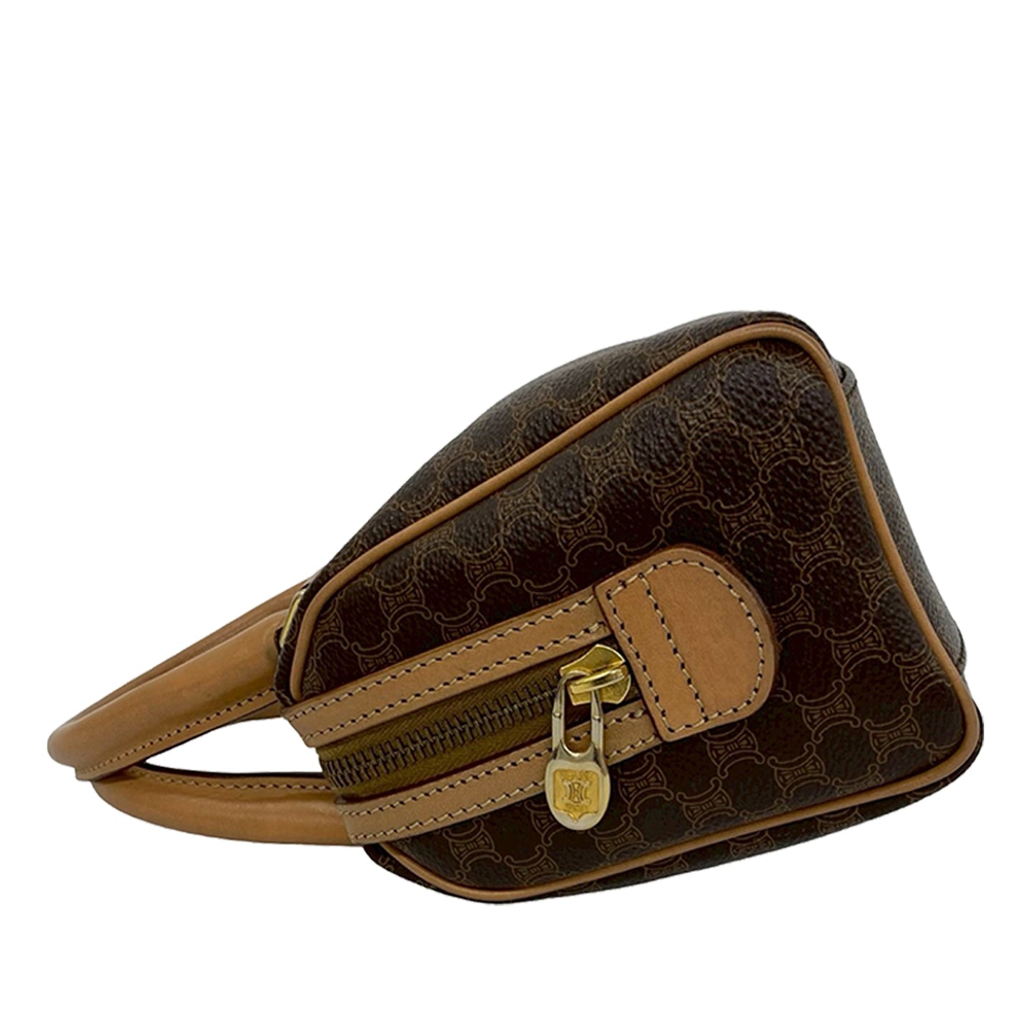 Celine Macadam Coated Canvas Satchel