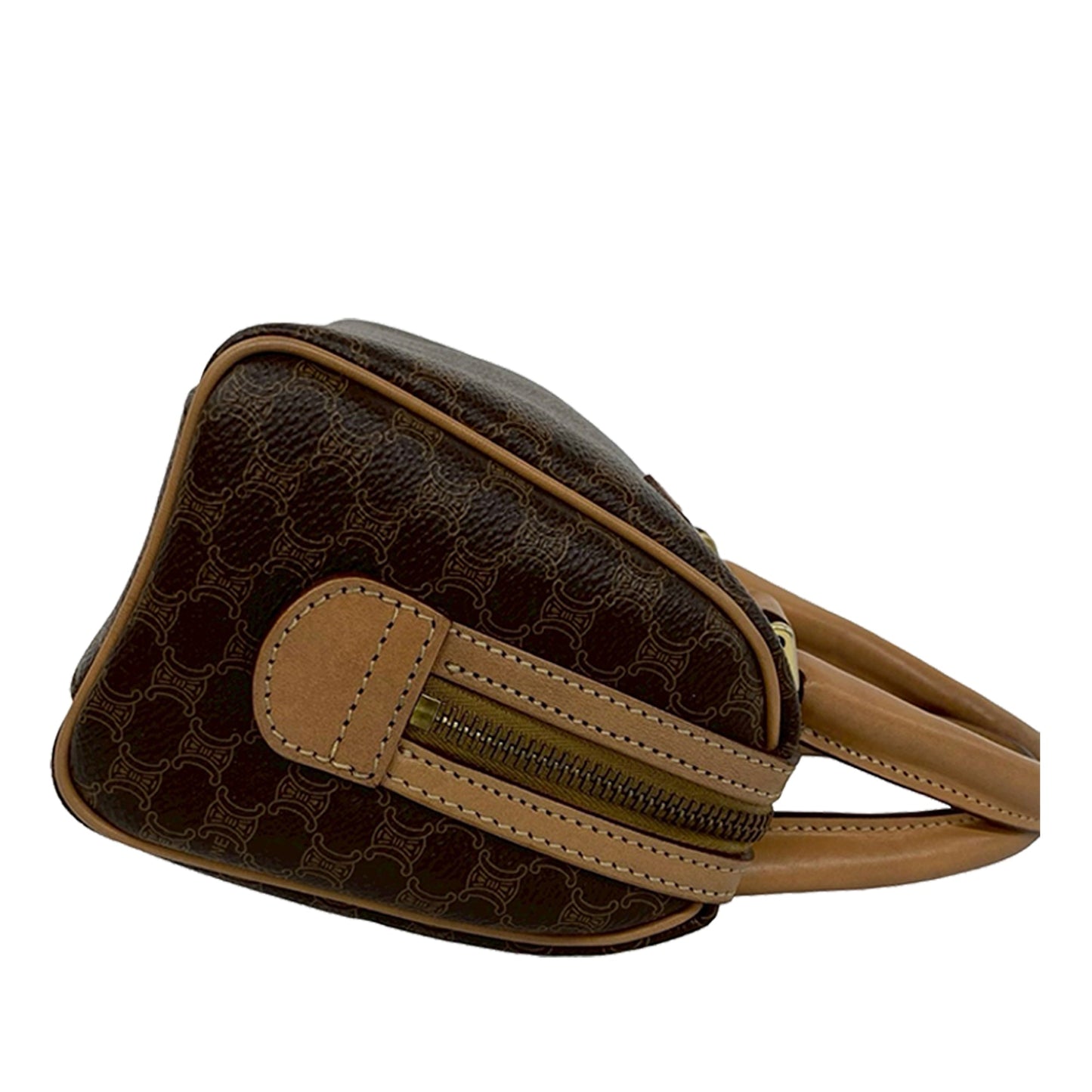 Celine Macadam Coated Canvas Satchel