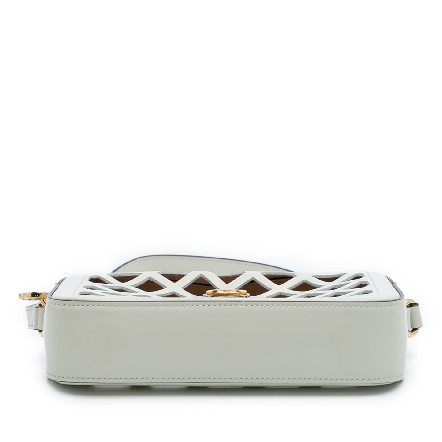 Gucci Cutout Leather and Flora Canvas Infinity Crossbody