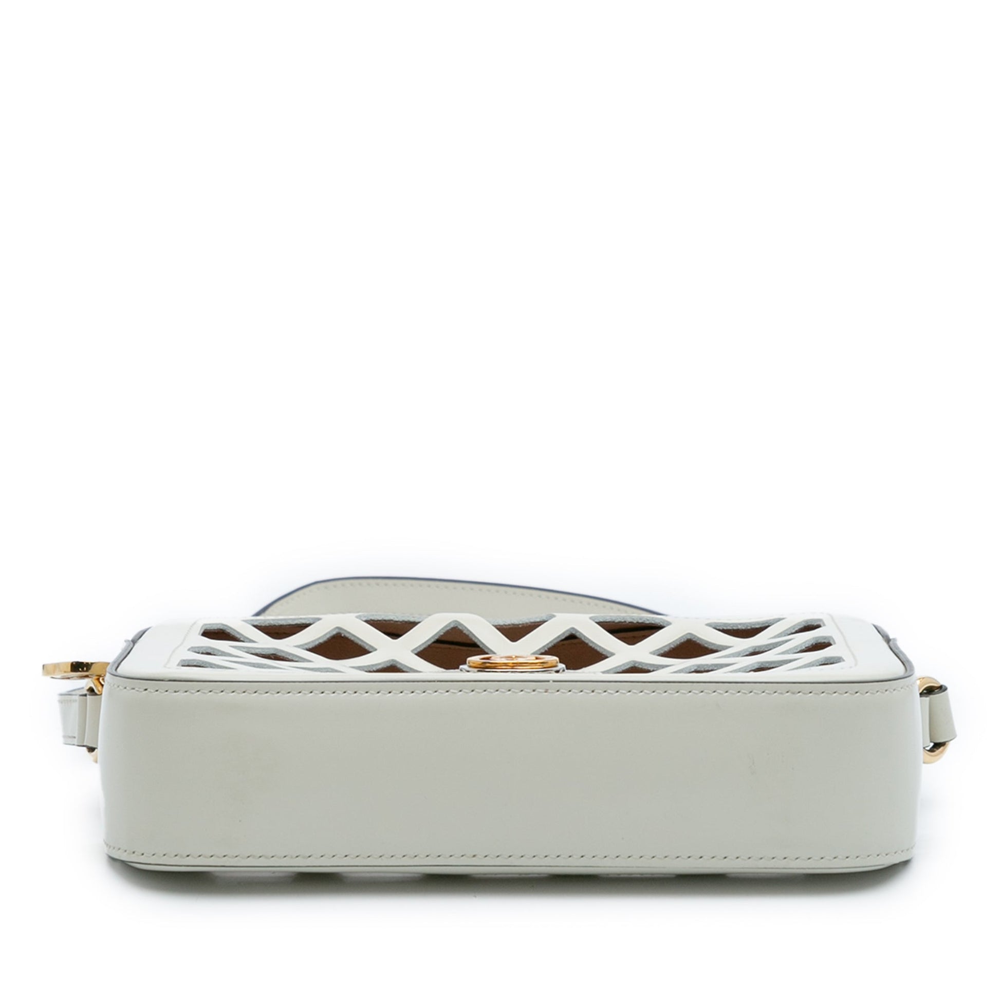 Gucci Cutout Leather and Flora Canvas Infinity Crossbody
