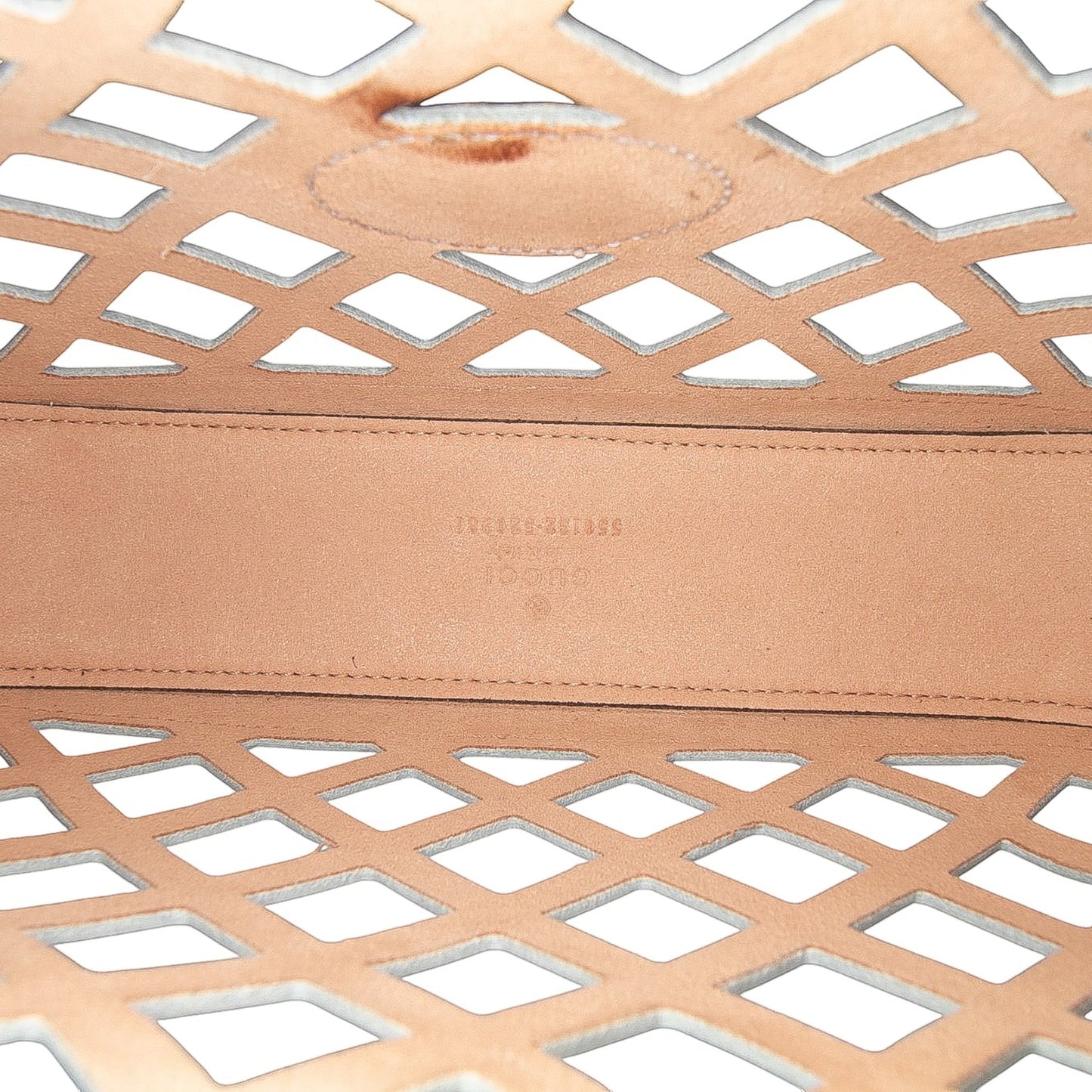 Gucci Cutout Leather and Flora Canvas Infinity Crossbody