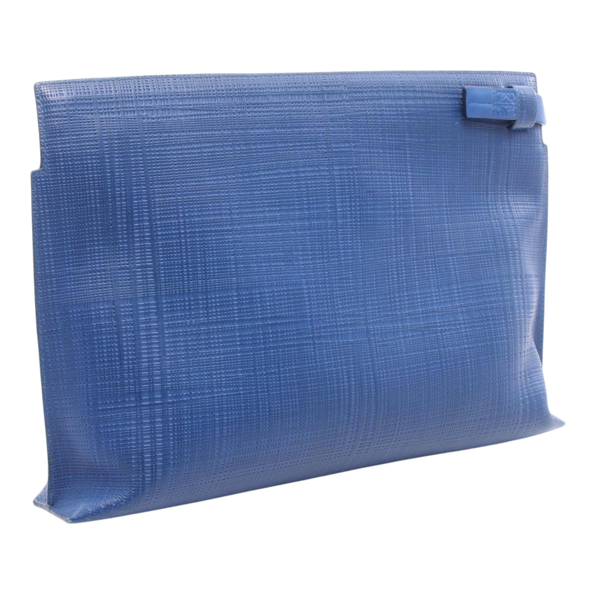 LOEWE Large Linen Embossed Calfskin Anagram T Pouch