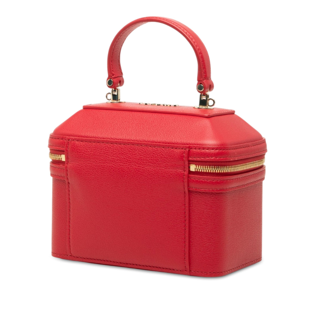 Bvlgari Leather Serpenti Forever Vanity Bag — Red
