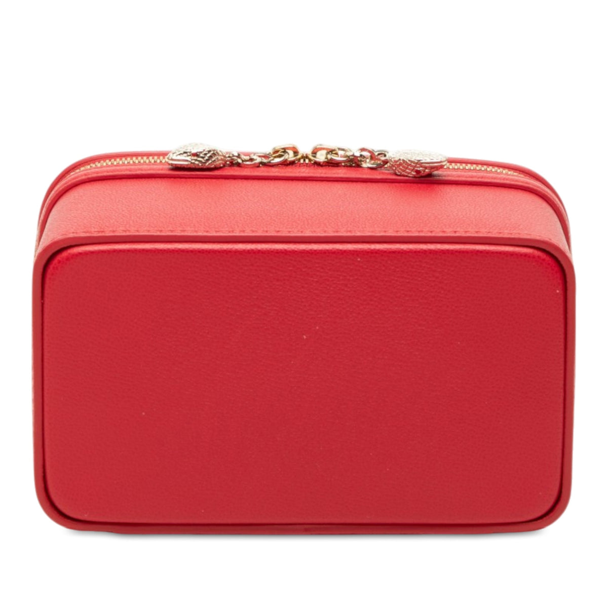 Bvlgari Leather Serpenti Forever Vanity Bag — Red