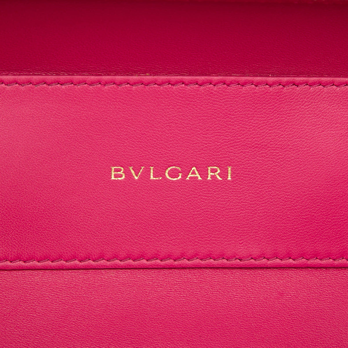 Bvlgari Leather Serpenti Forever Vanity Bag — Red