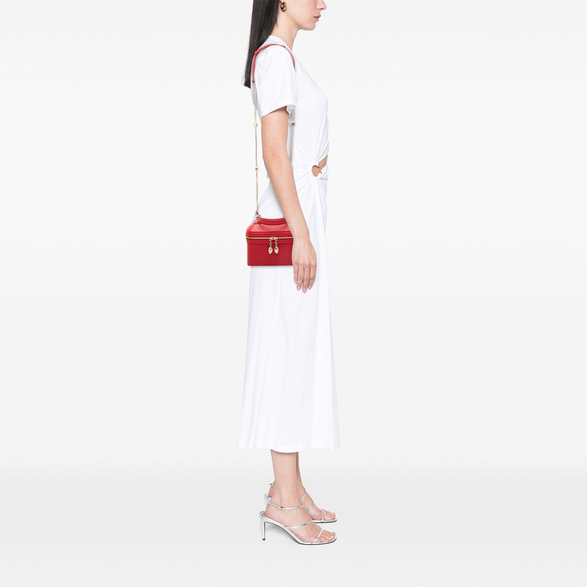 Bvlgari Leather Serpenti Forever Vanity Bag — Red