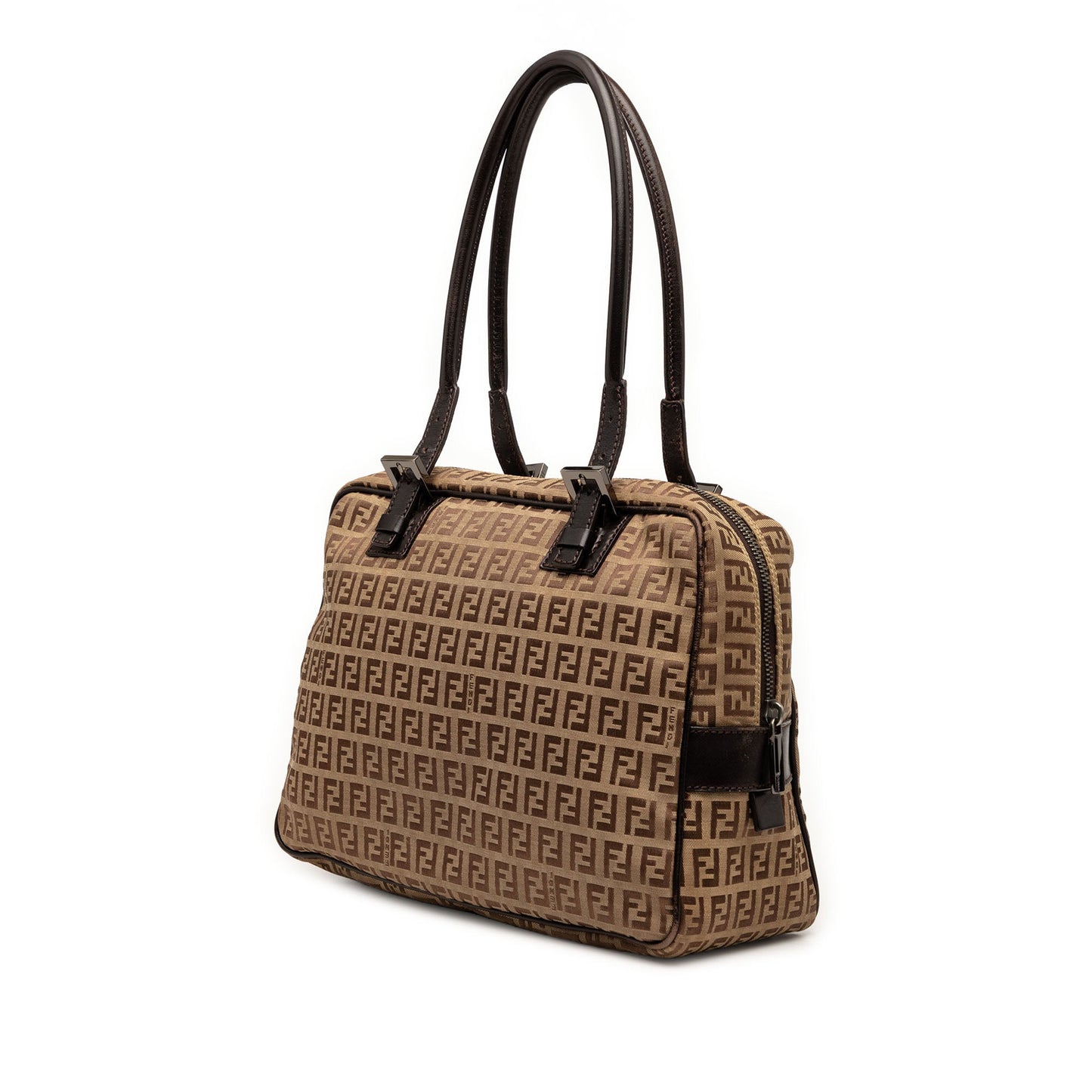 Fendi Zucchino Canvas Shoulder Bag