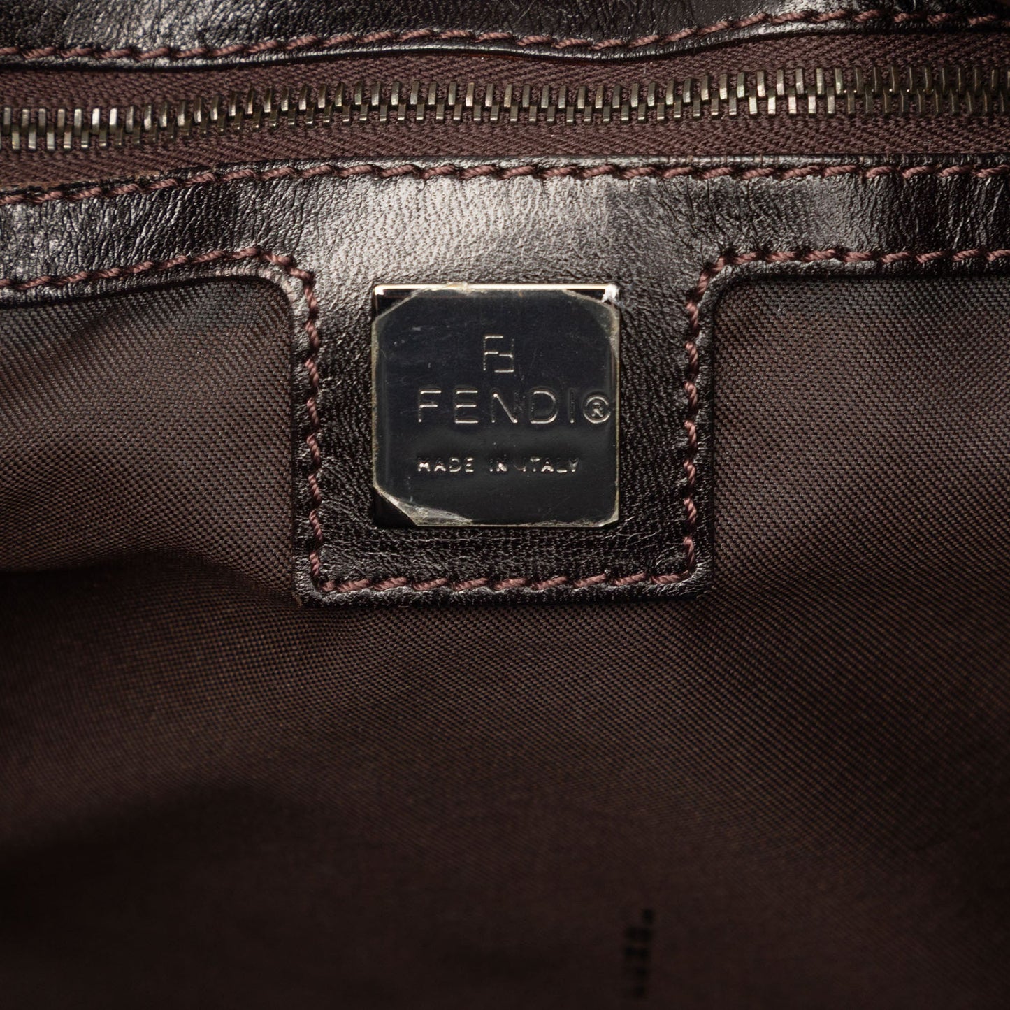 Fendi Zucchino Canvas Shoulder Bag