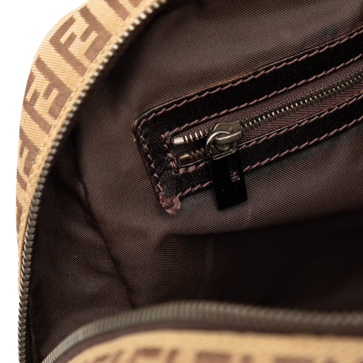 Fendi Zucchino Canvas Shoulder Bag