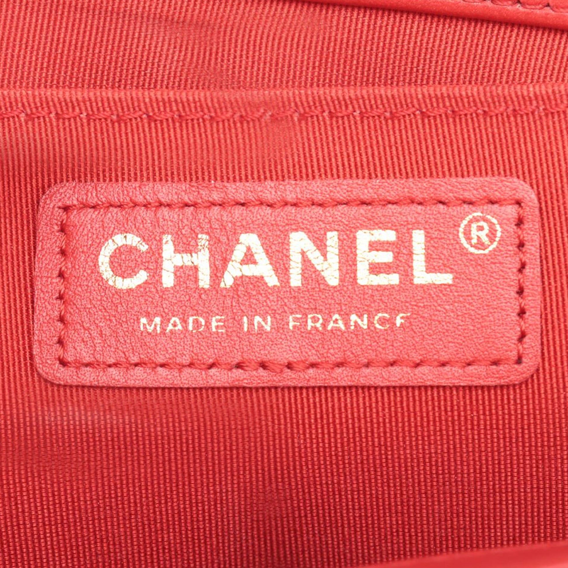 Chanel Small Straw and Lambskin Boy Flap