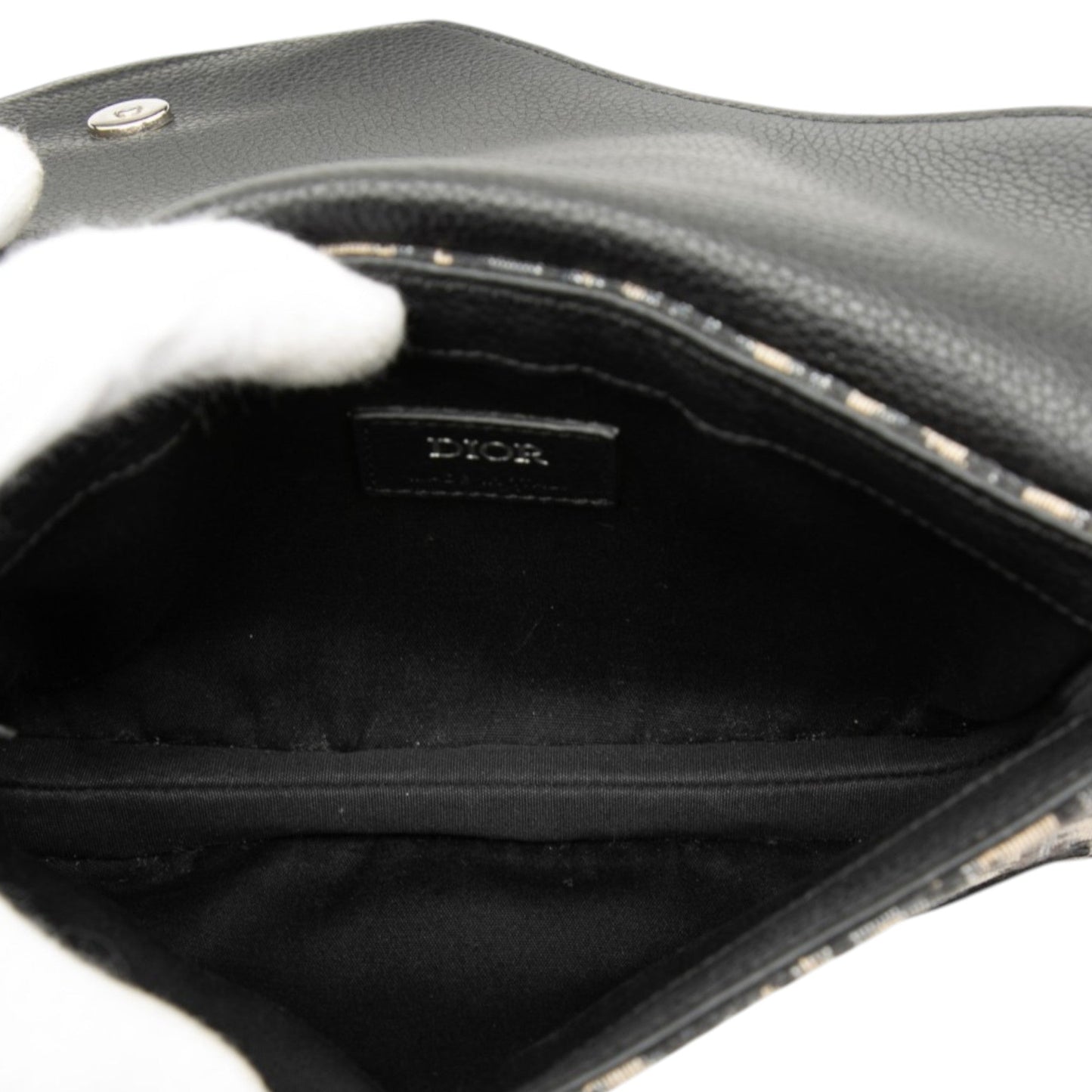 Oblique Canvas Saddle Messenger Bag