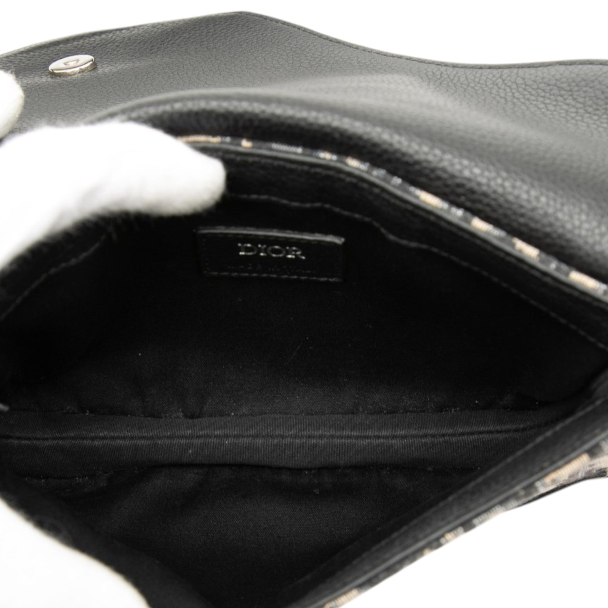 Oblique Canvas Saddle Messenger Bag