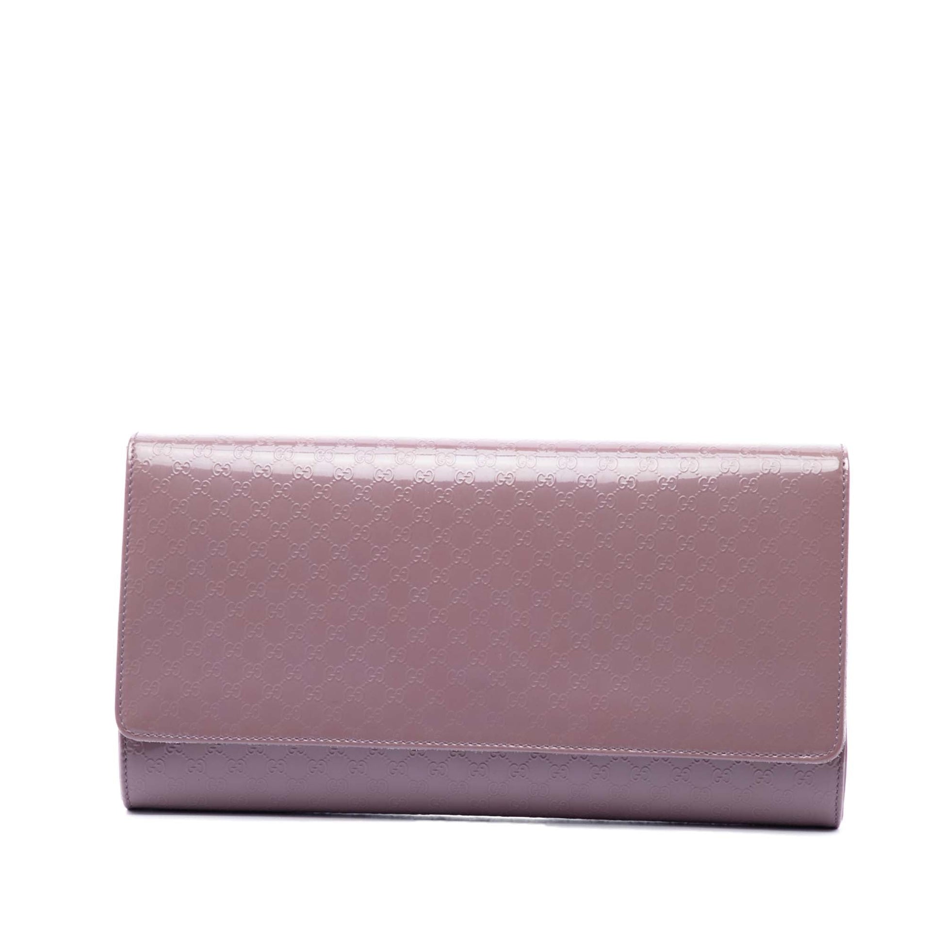 Gucci Microguccissima Patent Broadway Clutch