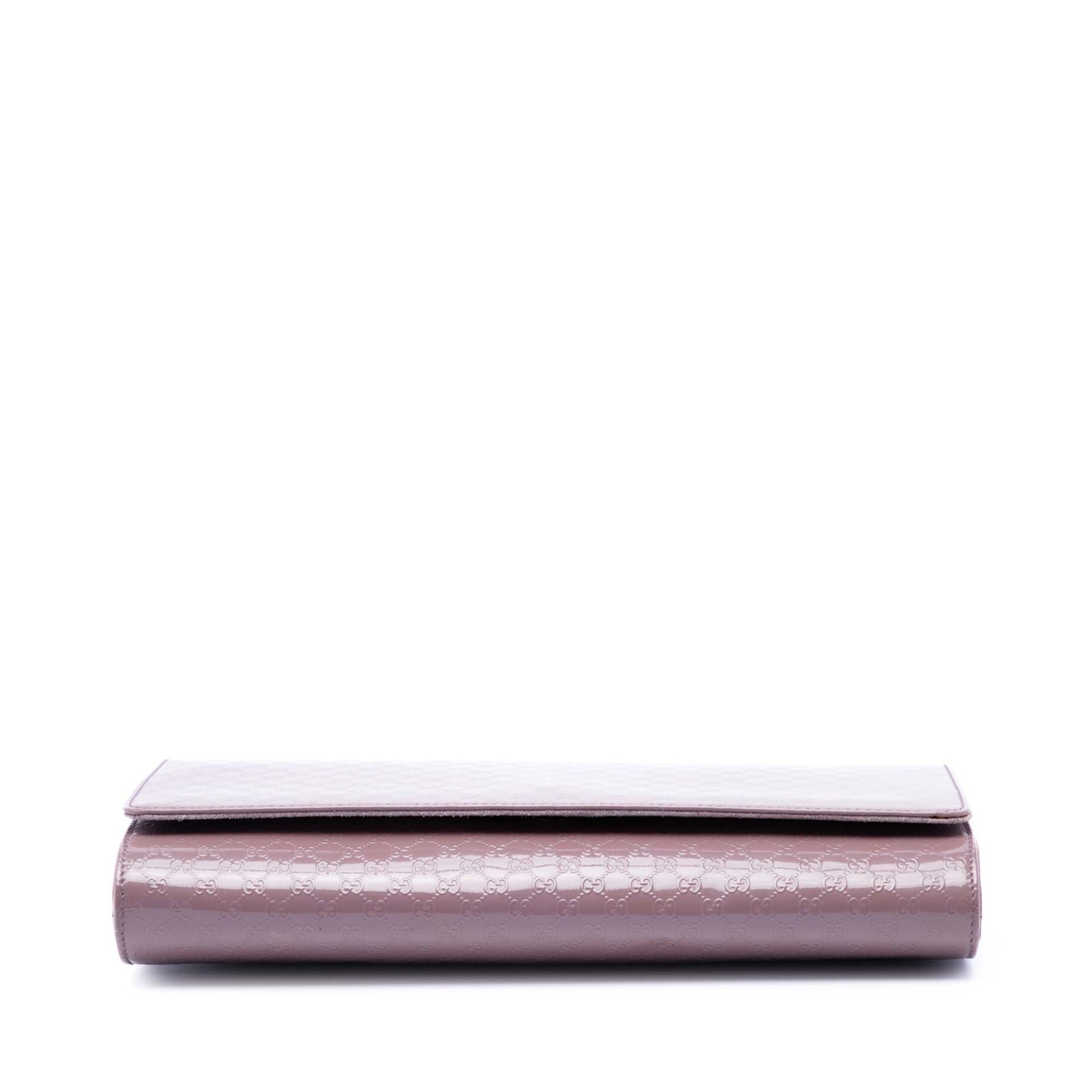 Gucci Microguccissima Patent Broadway Clutch