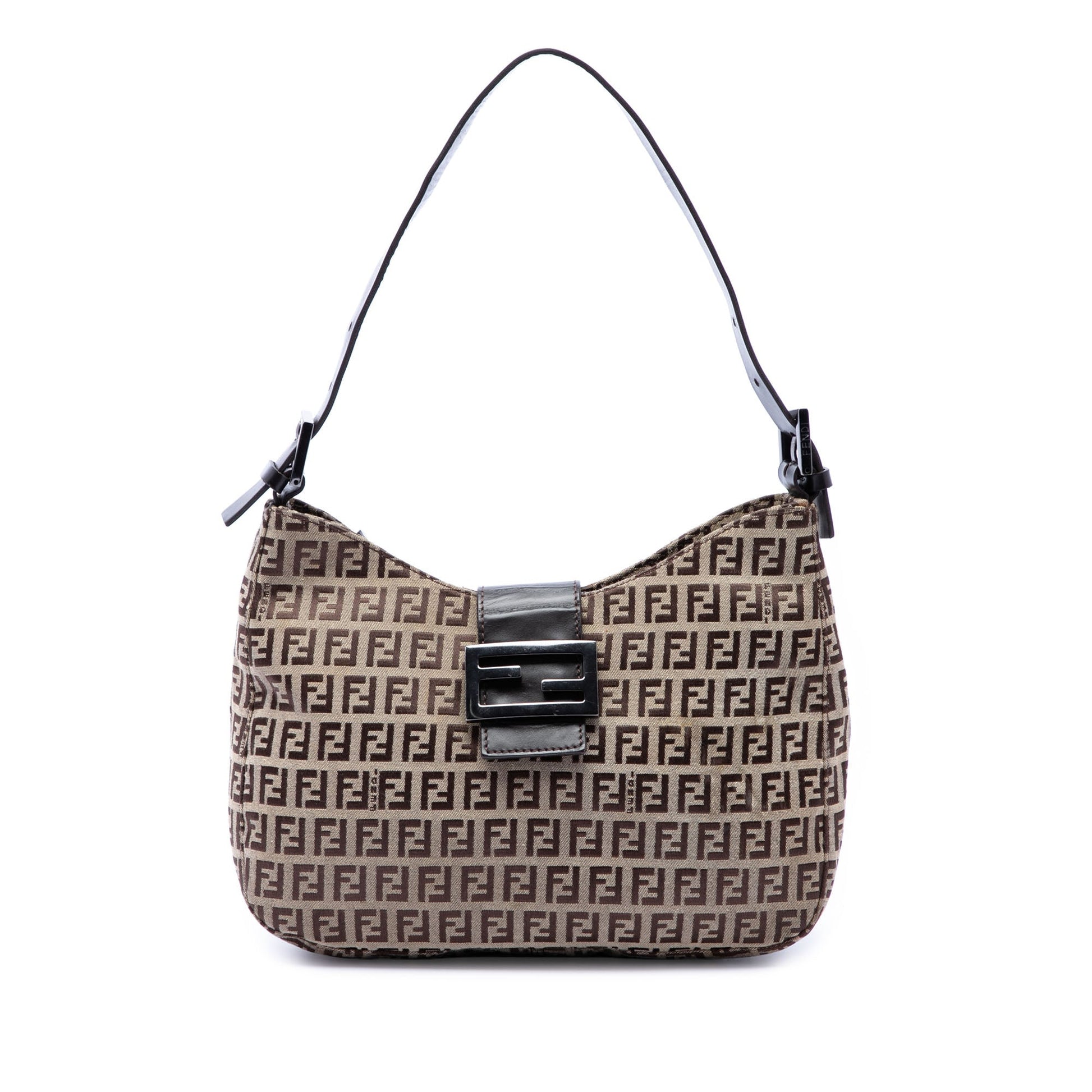 Fendi Zucchino Canvas Shoulder Bag