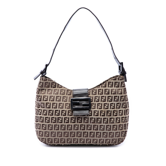 Fendi Zucchino Canvas Shoulder Bag