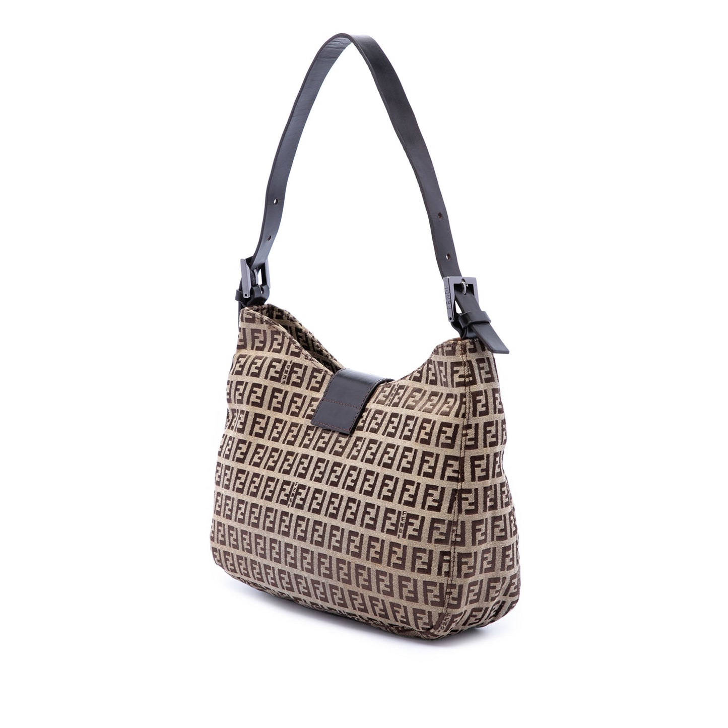 Fendi Zucchino Canvas Shoulder Bag