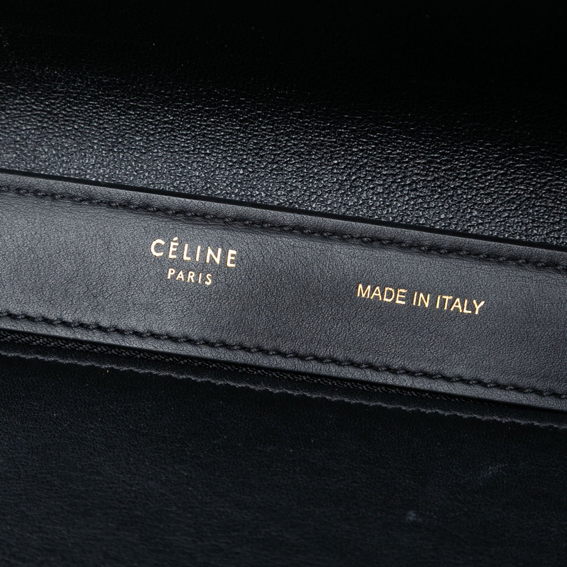 Celine Small Tricolor Leather Trapeze Satchel