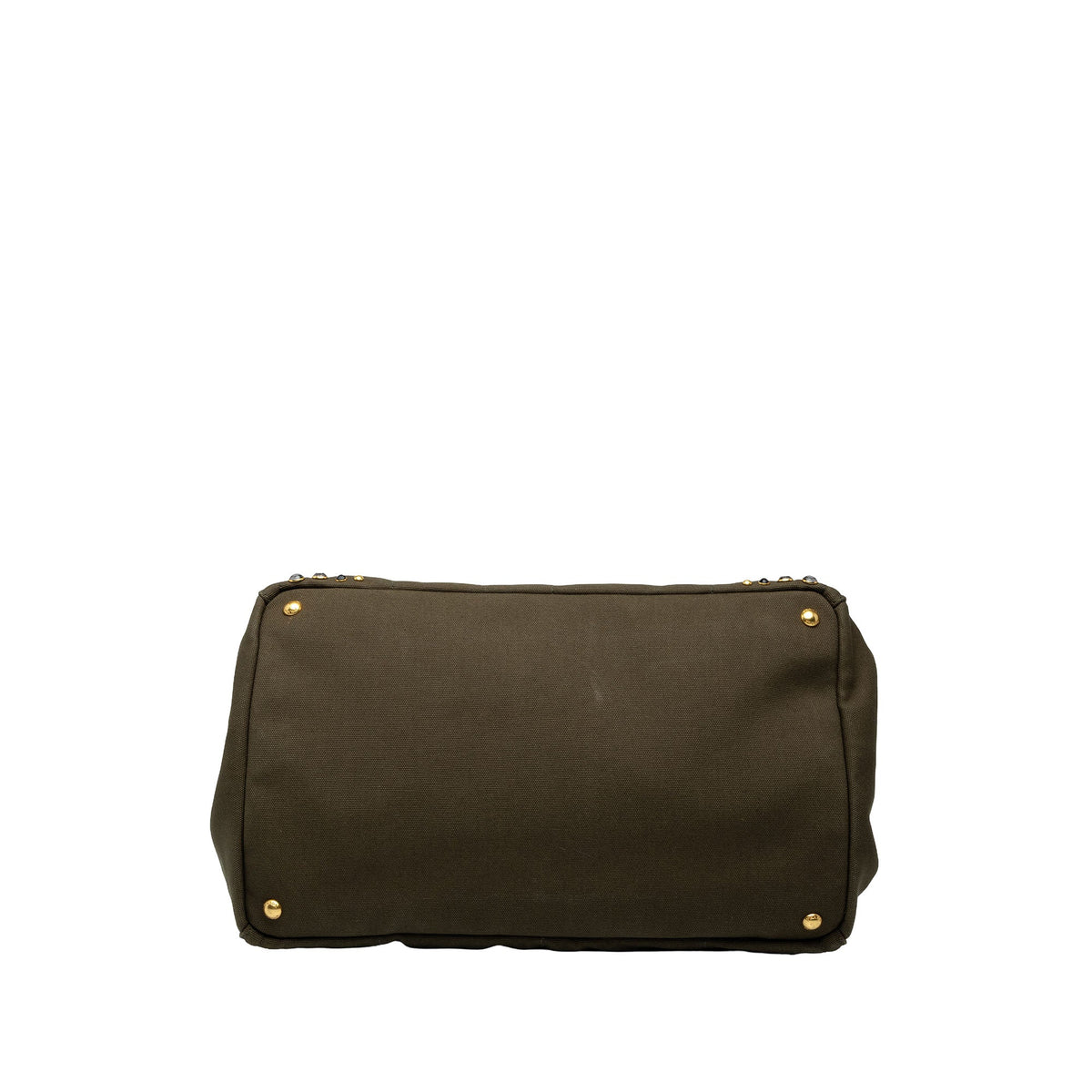 Prada Large Canvas Canapa Bijoux Satchel — Green