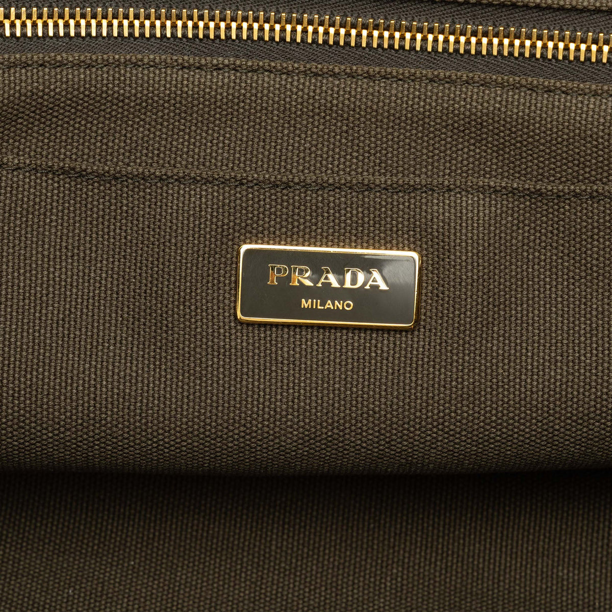 Prada Large Canvas Canapa Bijoux Satchel — Green