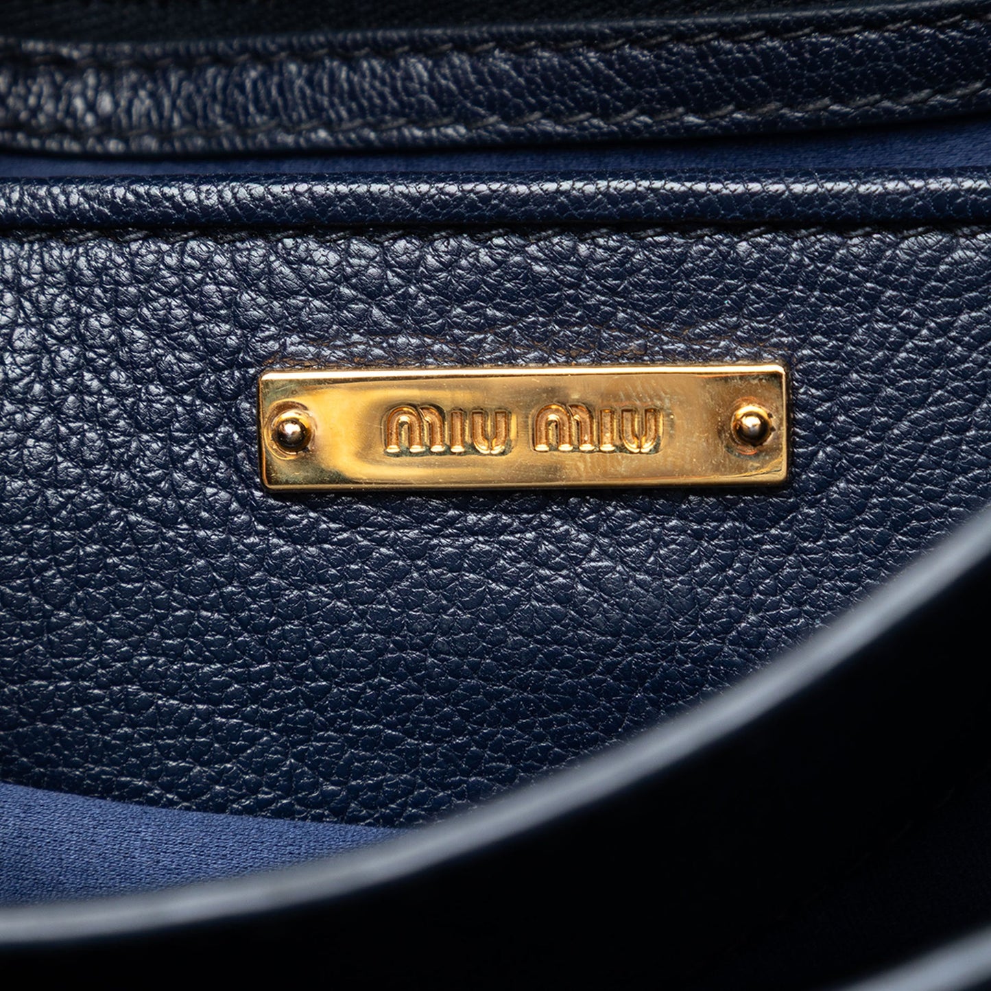 Miu Miu Bicolor Goatskin Madras Satchel