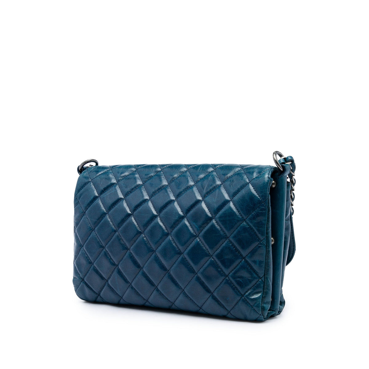 Chanel Quilted Glazed Calfskin Soft Boy Flap — Blue