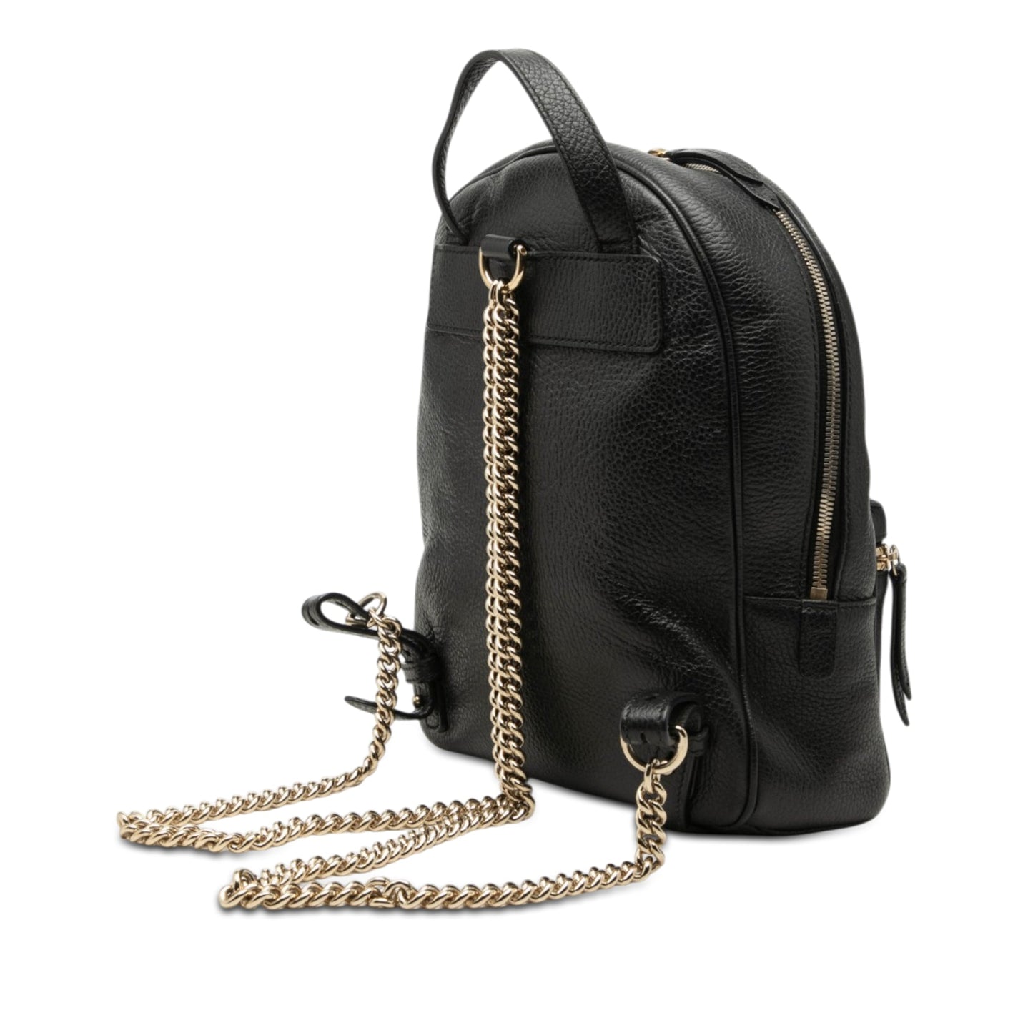 Gucci Pebbled Calfskin Soho Chain Backpack