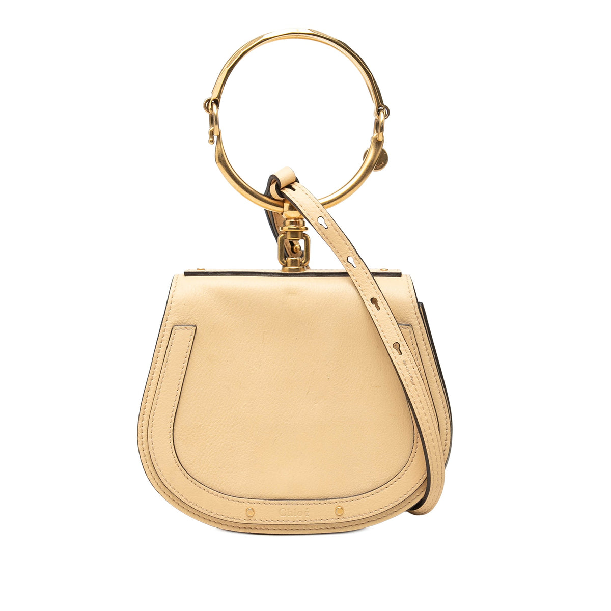 Chloé Small Leather Nile Bracelet Satchel — Yellow