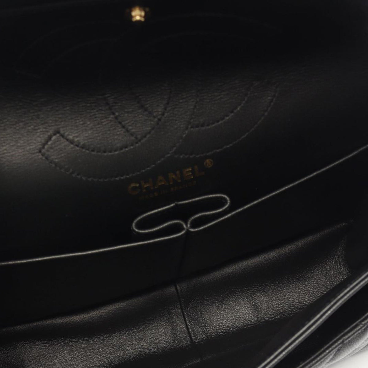 Chanel Quilted and Chevron Caviar Reissue 2.55 Double Flap