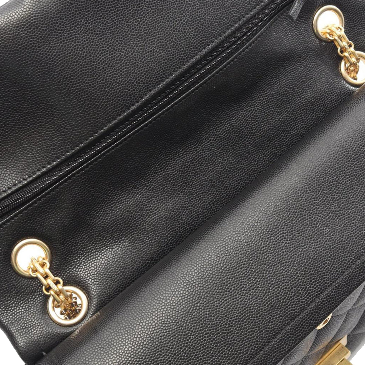 Chanel Quilted and Chevron Caviar Reissue 2.55 Double Flap