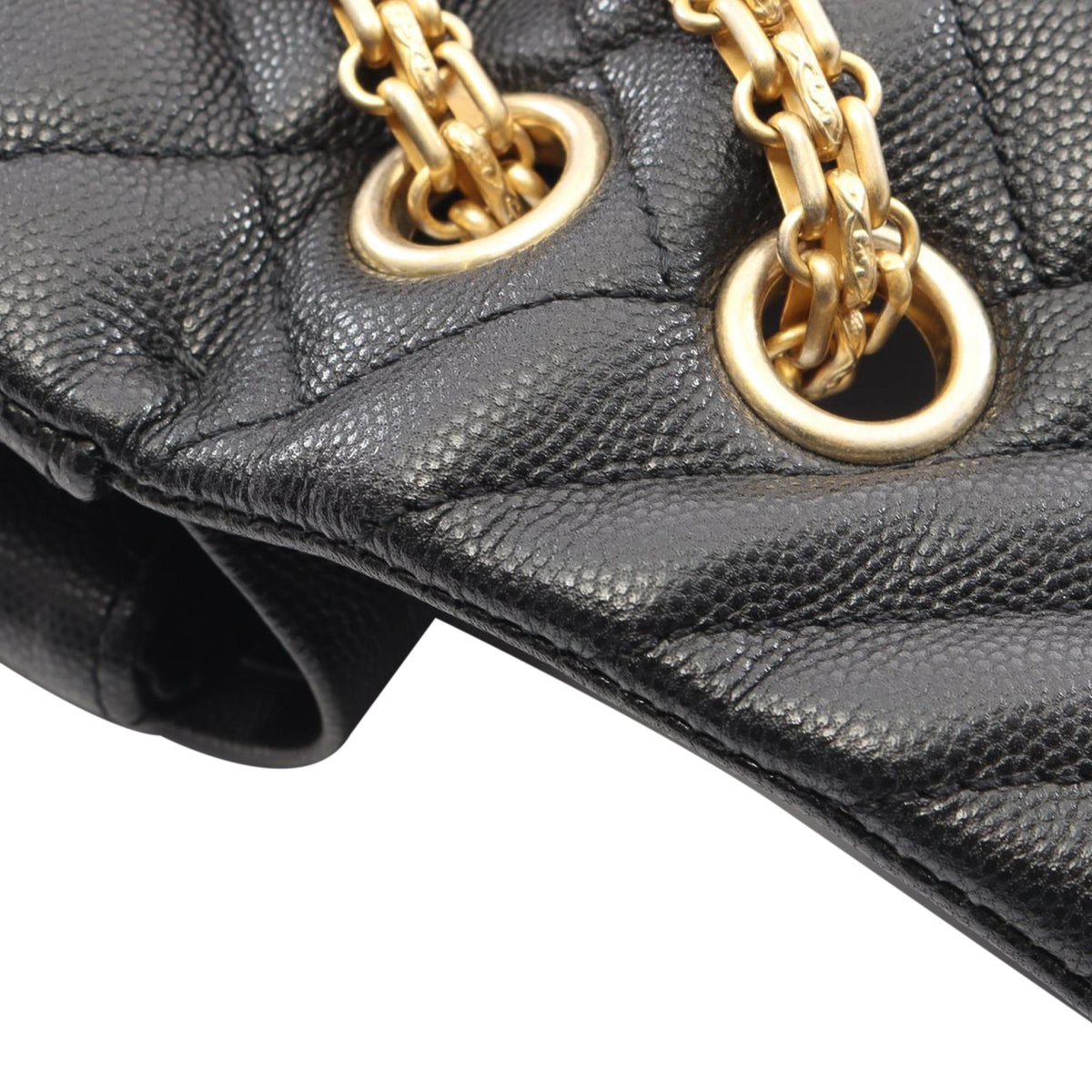 Chanel Quilted and Chevron Caviar Reissue 2.55 Double Flap