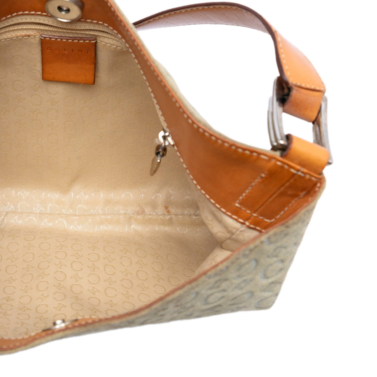 Celine C Macadam Suede Shoulder Bag