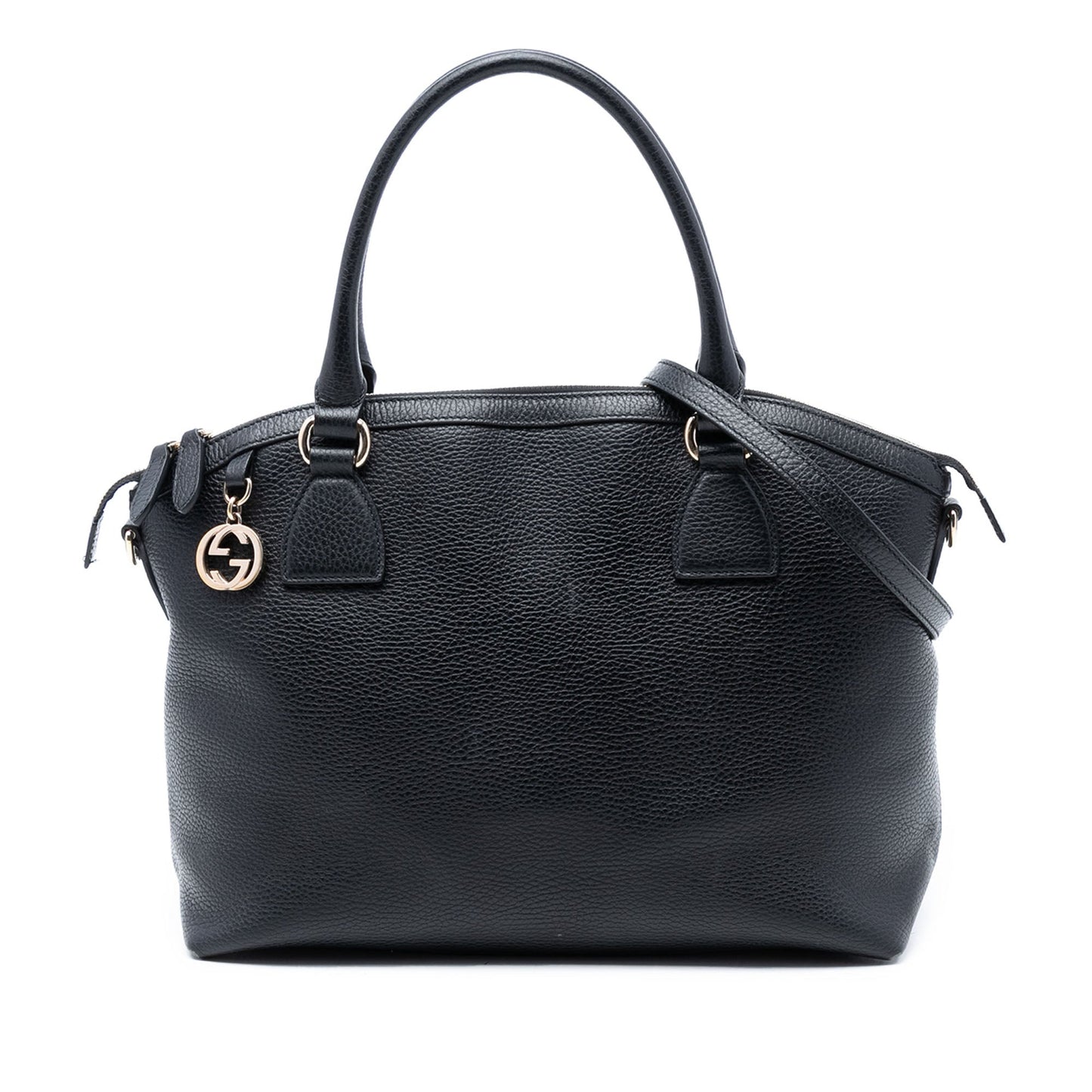 Gucci Medium Leather GG Charm Dome Satchel
