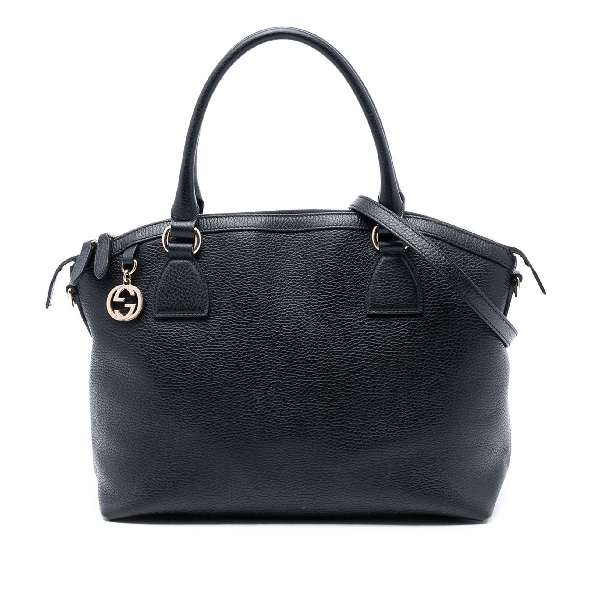 Gucci Medium Leather GG Charm Dome Satchel