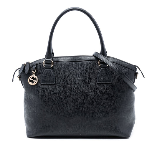 Gucci Medium Leather GG Charm Dome Satchel