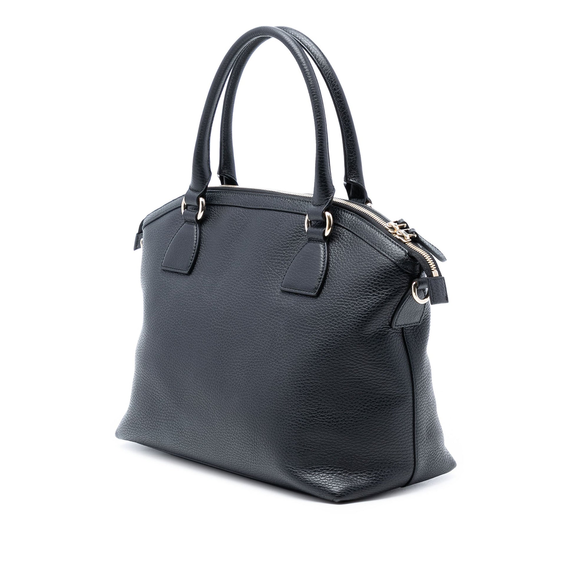 Gucci Medium Leather GG Charm Dome Satchel
