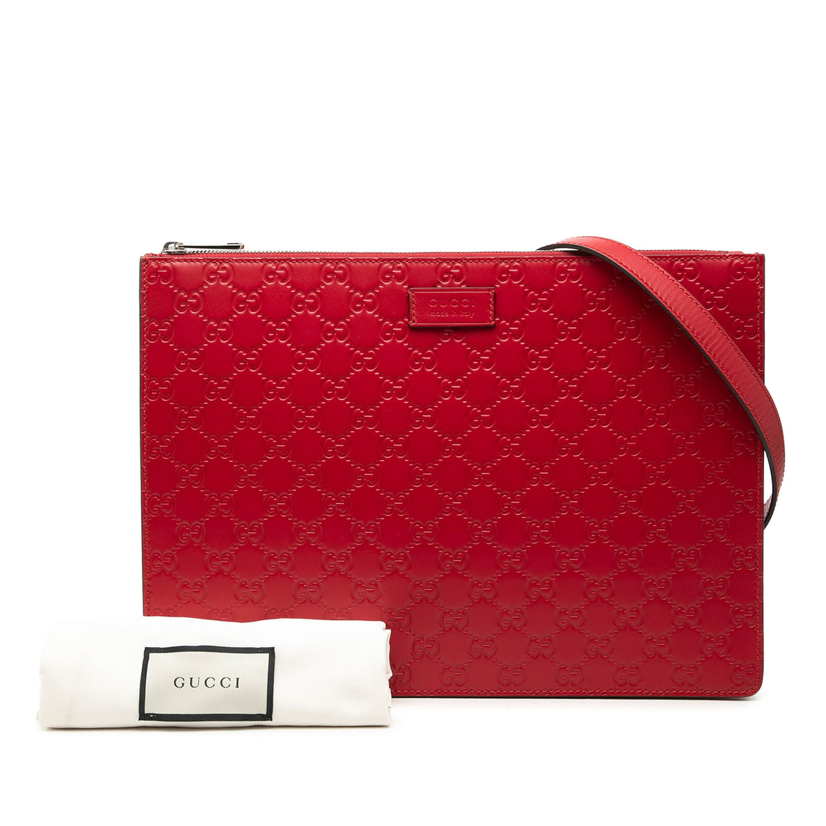 Gucci Guccissima Zip Messenger Bag